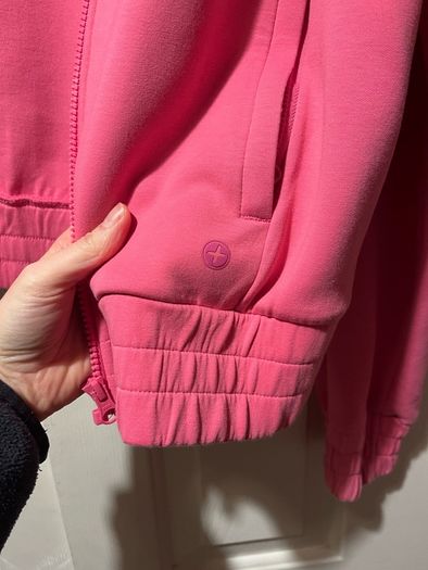 Gym plus coffee pink sports zip jacket