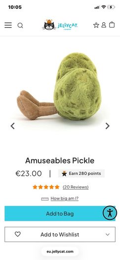 New JELLYCAT Amuseables Pickle