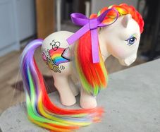 Custom Hand Painted Pony Pride MLP G1 My Little Pony