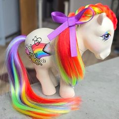 Custom Hand Painted Pony Pride MLP G1 My Little Pony