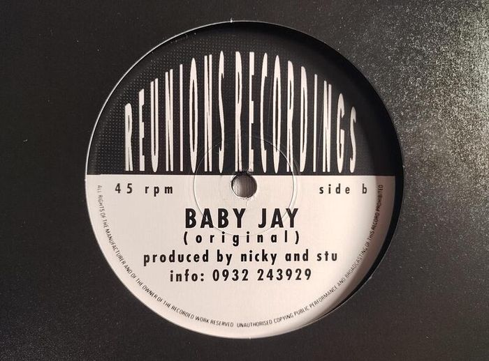 Nicky And Stu - Baby Jay - Reunions Recordings - Hard to find SIDES Banger! Near MINT Condition!