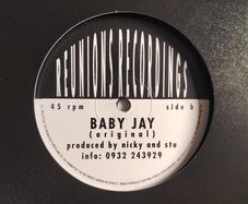 Nicky And Stu - Baby Jay - Reunions Recordings - Hard to find SIDES Banger! Near MINT Condition!