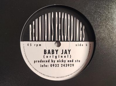 Nicky And Stu - Baby Jay - Reunions Recordings - Hard to find SIDES Banger! Near MINT Condition!