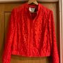 Preen ladies designed red bomber lace jacket Image 6