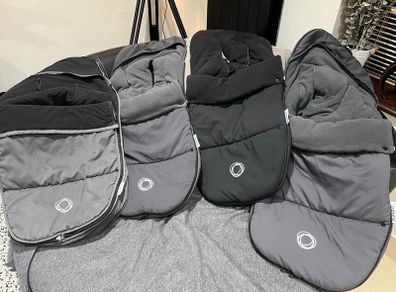 bugaboo foot muffs grey black in swords
