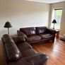Brown leather sofa set - 3 seater,2 seater and armchair. Image 6