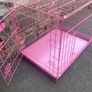 Large Pink 2 door collapsible Dog crate Image 3