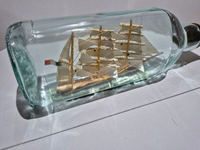 vintage ship in a bottle
