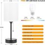 NEW SALE | Bedside Lamps, Table Lamp with USB C+A Ports, 3 Color Temperatures - Lamp with Pull Chain Switch White Linen Shade, Small Bedroom Lamp Image 3