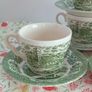 Green and White Transfer Ware Image 3