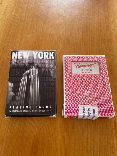 The Flamingo Casino Played & Clipped  & New York Playing Cards