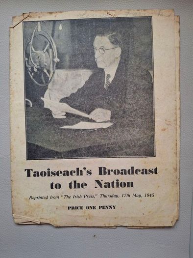 A Vintage Irish Election Literature Mr De Valera's Reply To Mr Churchill  Pamphlet  of Dev's Address to the Irish Nation 16 May 1945