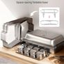 Rectangle Chafing Dish, 9.91L 4 Pack Stainless Steel Chafing Dish, Food Warmer Chafer Complete Set with Hollow Handle, 2 Food Tongs, Lid, Fuel Holder, Chafer Dishes for Banquet Party Wedding Image 3