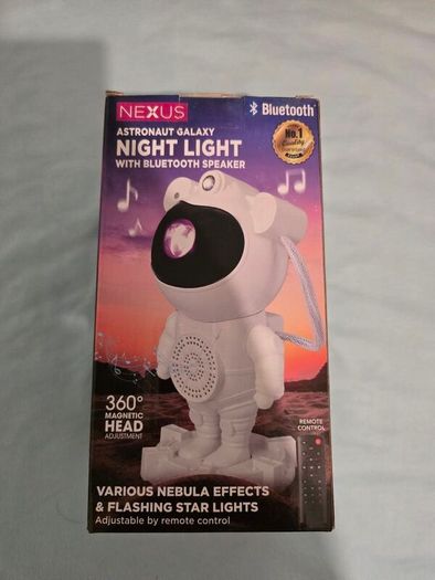 astronaut night light projector with bluetooth speaker