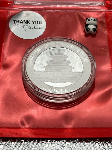 30grams Fine 999 Silver Bullion Panda 2026.