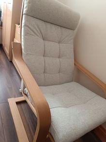 Barely Used IKEA POANG Armchair with Footstool in Dundalk
