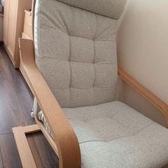 Barely Used IKEA POANG Armchair with Footstool in Dundalk