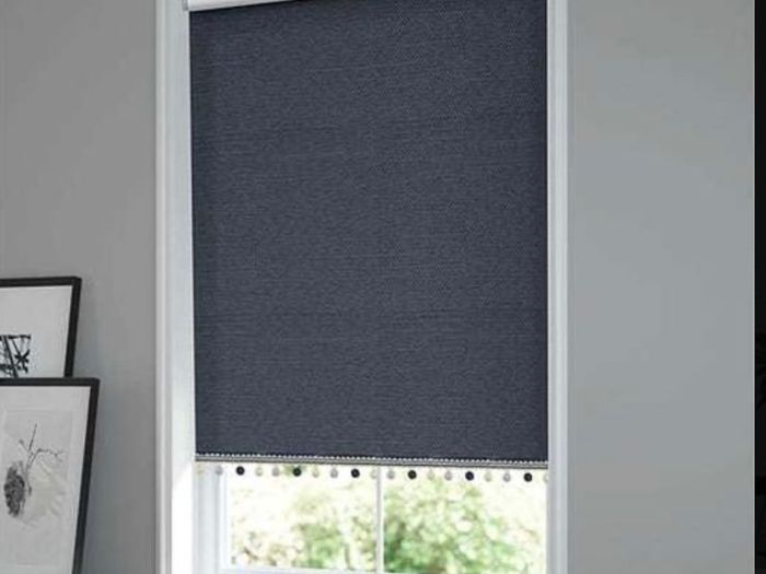 Blackout navy/blue roller blind