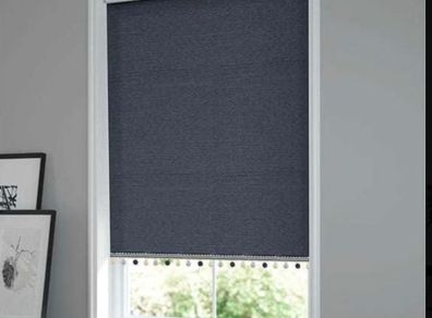 Blackout navy/blue roller blind