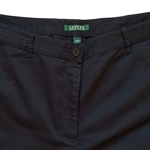 Ralph lauren cotton shorts size 42 waist 20" long Black In like new condition