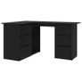 Corner Desk Black 145x100x76 cm Chipboard Image 2