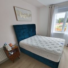 Respa King Size Half-Ottoman Storage Bed Base & Matching Headboar