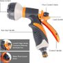Hose Spray Gun with Hose Connector 8 Adjustable Patterns Hose Gun High Pressure Hose Nozzle with Flow Control Garden Hose Spray Gun for Watering Plants and Lawns Washing Cars and Pets, 50Ft Image 2