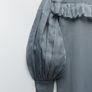 Zara knit organza sleeve dress Image 7