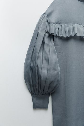 Zara knit organza sleeve dress