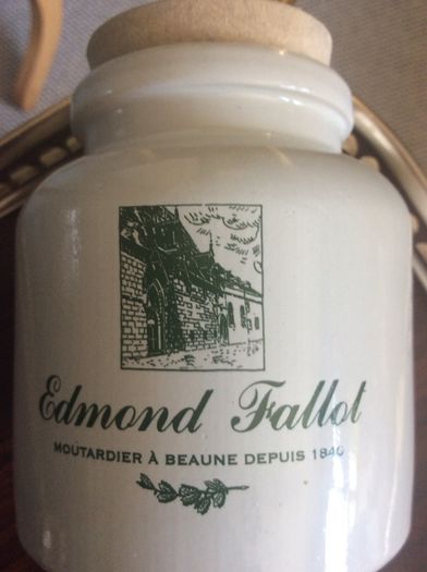 2 Vintage Glazed Jars - Mrs Bridges Orange Marmalade and Edmond Fallot Moutardier A. Beaune Depuis 1840 Mustard Pot Collectors Jar