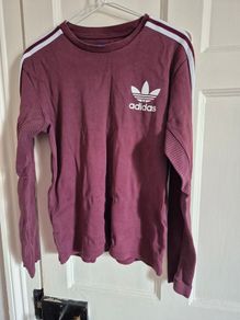 Adidas burgundy sweat top