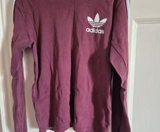 Adidas burgundy sweat top