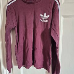 Adidas burgundy sweat top