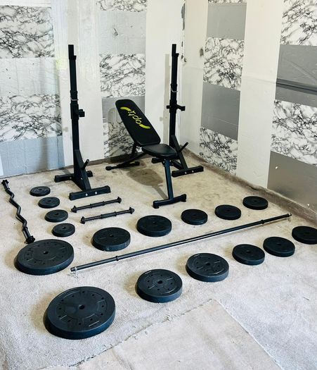Adjustable Rack Bench Weights Barbell Dumbbells
