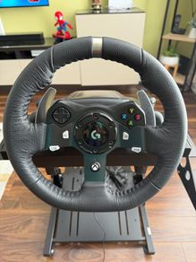 Logitech XBox/PC Racing Wheel and Stand (combined)