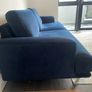Navy velvet sofa and cuddle chair from Michael Murphy furniture Image 5