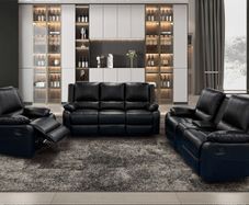 Grey & Black Leather Sofa Sets Free Delivery