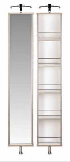 Bathroom Swivel Shelf & Mirror Unit