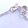 925 Sterling Silver Necklace with Real Freshwater Pearl Pendant length18,5" - 3g Image 9