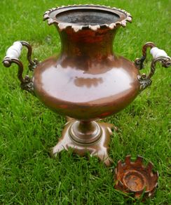 Antique Victorian Copper Kettle, Tea Urn Samovar