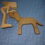 Lovely Wood carving WOMAN And DOG Image 2