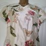 Cream floral embroidered  Oriental dress size medium occasion wedding holiday Postage included Image 2