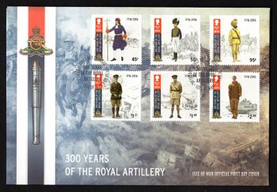 2016 Isle of Man 300th Anniversary of the Royal Artillery Commemorative Stamps First Day Cover (FDC)