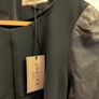 Stunning Jaeger black leather detail shift dress 10 NWT New Image 3