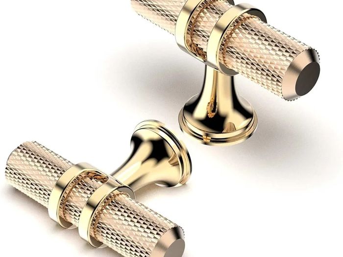 Pack of 10 Cabinet Knobs Pulls Handles, Drawer Pulls Door Handles, Furniture Cupboard Drawer Cupboard Dresser Knobs for Kitchen Dresser Drawer Bathroom,Gold  Oxidized Bright Gold