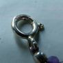 Double Strand Faceted Amethyst Bead Bracelet, 925 Silver Clasp, 7in/18cm Image 4