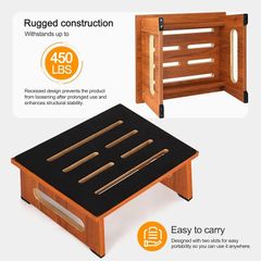 Heavy Duty Platform Stepping Stools with 450 LBS Capacity for Bedroom Kitchen Bathroom, Bed Steps for High Beds, Bedside Support