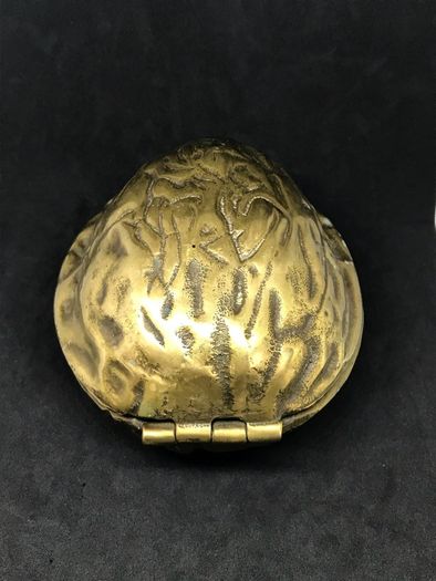 Vintage Brass Walnut Shaped Nut Cracker