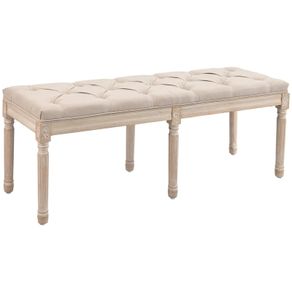 Vintage Bench, Button Tufting, Turned Legs