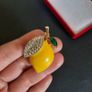 Yellow Lemon Enamel Brooch with Crystals Brooch Pin Nature Fruit Badge Broach Mediterranean Botanical Tropical Jewellery & Accessories (X03) Image 6